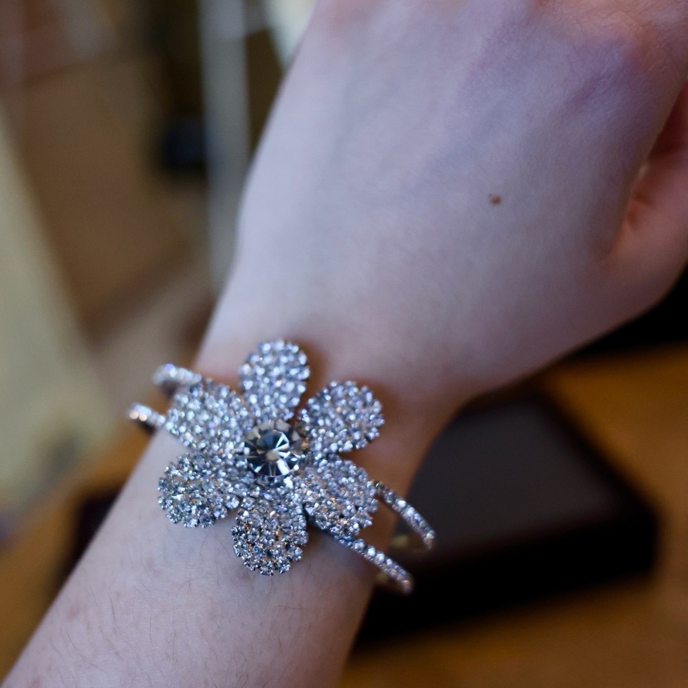 Silver Floral Bracelet